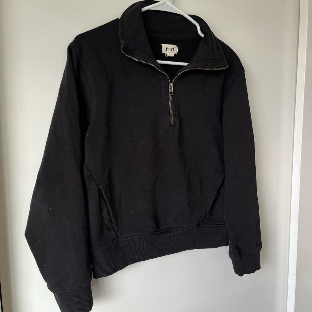 Pact Black Half-Zip Sweater - Picture 2 of 5
